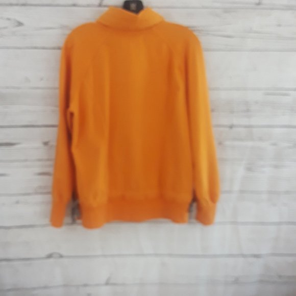 Halcyon Orange Full Zip Hi Neck Cotton Sweatshirt - Picture 5 of 7